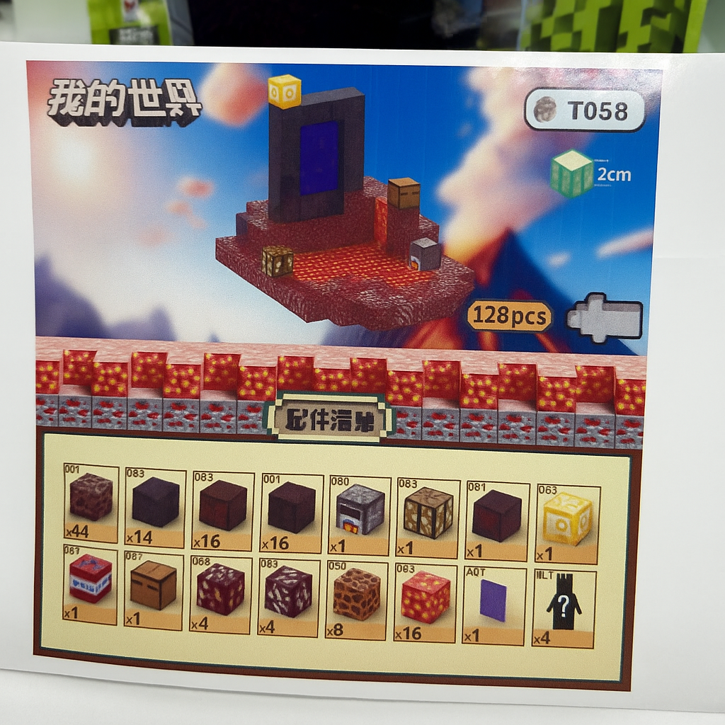 Дитячий магнітний конструктор Myplanet ”Портал в підземелля” з 128 блоків - Зображення 4