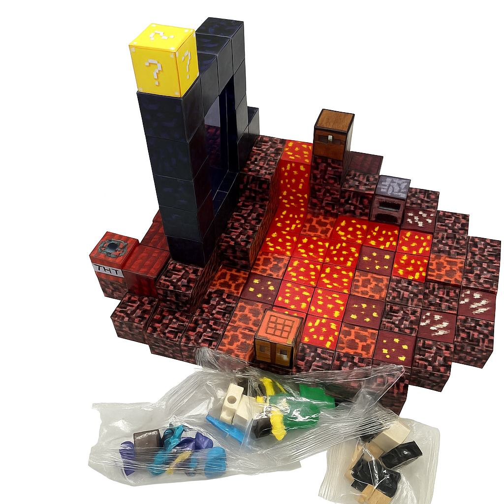 Дитячий магнітний конструктор Myplanet ”Портал в підземелля” з 128 блоків - Зображення 2