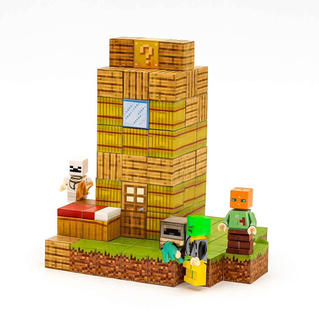 Дитячий магнітний конструктор Myplanet ”Будинок Селянина” з 100 блоків - Зображення 2