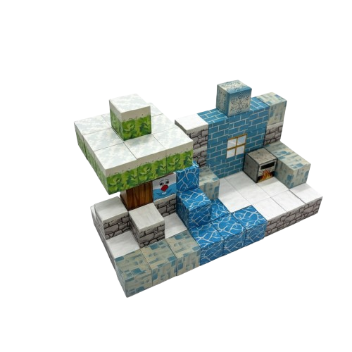 Дитячий магнітний конструктор Myplanet «Крижаний будинок» з 75 блоків - Зображення 3