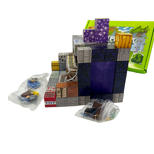 Дитячий магнітний конструктор Myplanet ”Шахта з порталом незера” з 106 блоків - Зображення 5