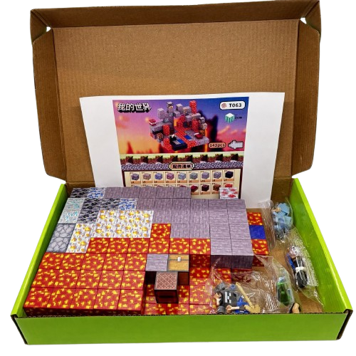 Дитячий магнітний конструктор Myplanet ”Лава та Кристали” з 143 блоків - Зображення 2