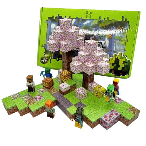 Дитячий магнітний конструктор Myplanet ”Сакура” з 128 блоків - Зображення 2