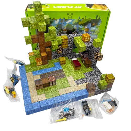 Дитячий магнітний конструктор Myplanet ”Початкова база” з 212 блоків