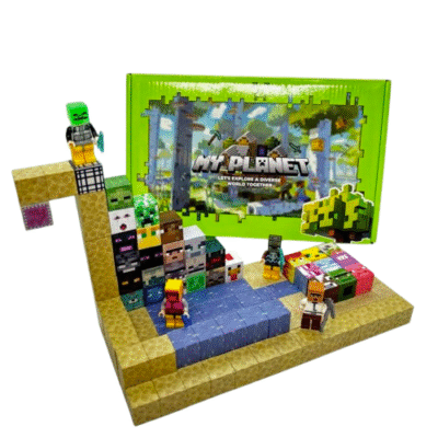 Магнітний конструктор Myplanet "Герої" 128 кубічних блоків