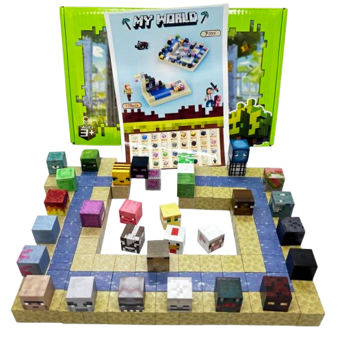 Магнітний конструктор Myplanet "Герої" 128 кубічних блоків - Зображення 2