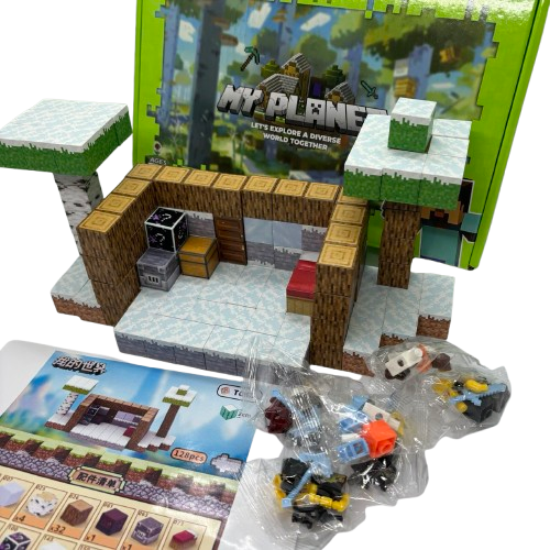 Дитячий магнітний конструктор Myplanet «Сніговий будинок» з 128 блоків - Зображення 2